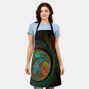Hergeboorte Blue Abstract Art Apron Schort