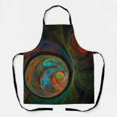 Hergeboorte Blue Abstract Art Apron Schort (Voorkant)