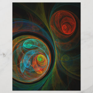 Hergeboorte Blue Abstract Art Flyer