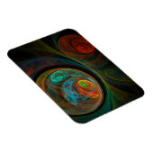 Hergeboorte Blue Abstract Art Premium Magnet Magneet (Rechterzijde)