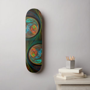 Hergeboorte Blue Abstract Art Skateboard