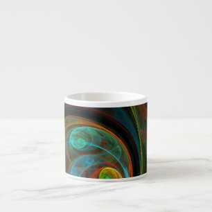 Hergeboorte Blue Abstracte Art Espresso Mok
