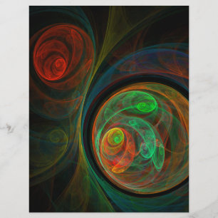 Hergeboorte Green Abstract Art Flyer