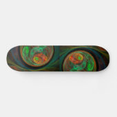 Hergeboorte Green Abstract Art Skateboard (Horizontaal)