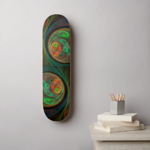 Hergeboorte Green Abstract Art Skateboard