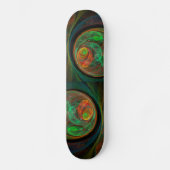 Hergeboorte Green Abstract Art Skateboard (Voorkant)