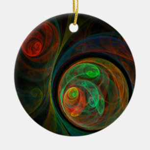 Hergeboorte Groene Abstracte Art Circle Ornament