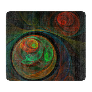 Hergeboorte Groene Abstracte Art Rechthoek Snijplank