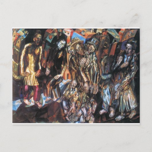 Hergeboorte van het volk door Pavel Filonov Briefkaart (Voorkant)