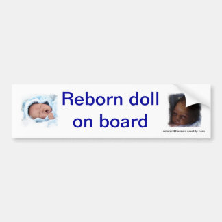 Hergeboren pop aan boord van pompsticker bumpersticker