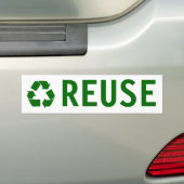 hergebruik bumpersticker (Op auto)