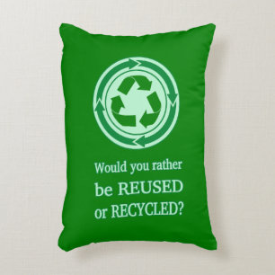 Hergebruik en Recyclen Accent Kussen