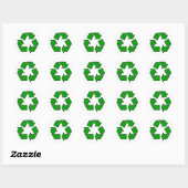 Hergebruik en Recyclen Ronde Sticker (Vel)