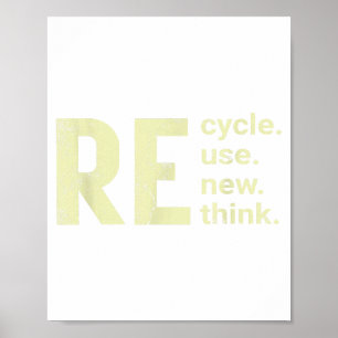 Hergebruik Nieuwe Denk Illustratie Poster