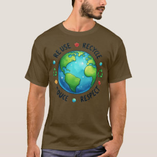 Hergebruik Recyclen Respect Verminderen T-shirt