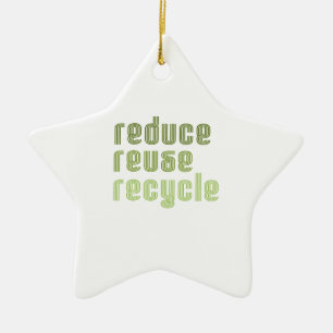 Hergebruik recyclen verminderen keramisch ornament