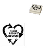 Hergebruik, reduceren, Recyclen, bijtend Rubberstempel (Gestempeld)