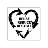 Hergebruik, reduceren, Recyclen, bijtend Rubberstempel (Afrduk)