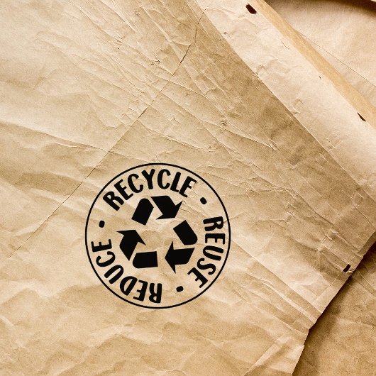 Hergebruik, Verkleining, Recyclen, Rubberstempel