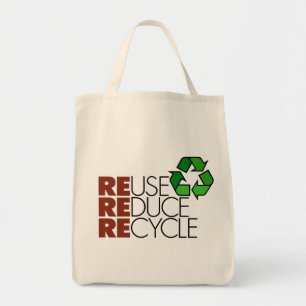 Hergebruik Verminder Recyclen totebag Tote Bag