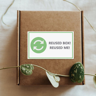 Hergebruikte doos - Hergebruikte me Sticker