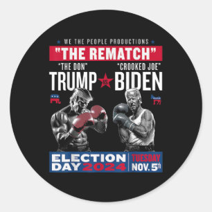 Herhaal de Don en kromme Joe Biden - Pro Trump Ronde Sticker