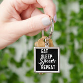 herhaal de slaapvoetbal sleutelhanger (Hand)