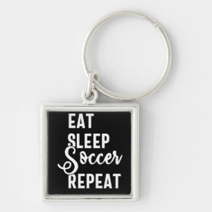 herhaal de slaapvoetbal sleutelhanger