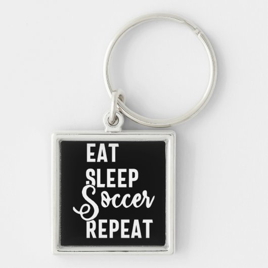 herhaal de slaapvoetbal sleutelhanger (Voorkant)