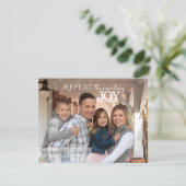 Herhaal de sonderende JOY - kerstkaart (Staand voorkant)