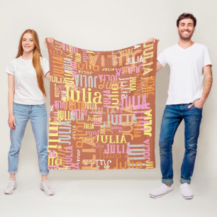 Herhaal haar naam Cool Boho Tones Fleece Deken