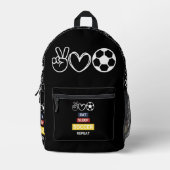 Herhaal het uiteinde van het slaapvoetbal bedrukte rugzak (Voorkant)