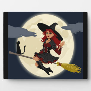 HERHAALDE HALLOWEEN WITCH FOTOPLAAT