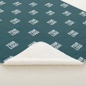 Herhalend Afbeelding, ontwerp of Logo | donkerblau Sherpa Deken (3/4)