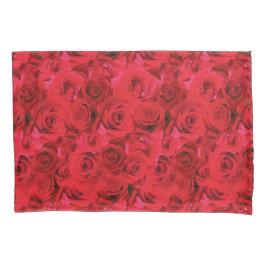 Herhalend Bloemmotief | Rood Rozen Patroon Kussensloop