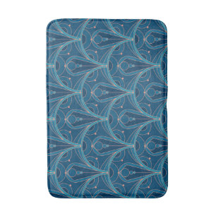 Herhalend geometrisch Art Deco patroon Badmat