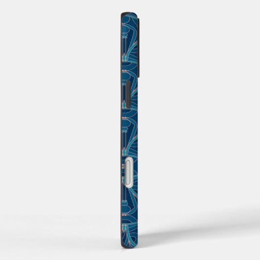 Herhalend geometrisch Art Deco-patroon Case-Mate iPhone Case (Achterkant / Rechts)