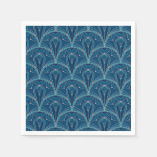 Herhalend geometrisch Art Deco patroon Servet