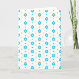 herhalend geometrisch bloempatroonontwerp kaart
