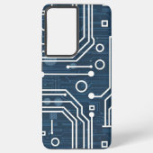 Herhalend patroon dat op elektronische kring lijkt samsung galaxy hoesje (Achterkant)
