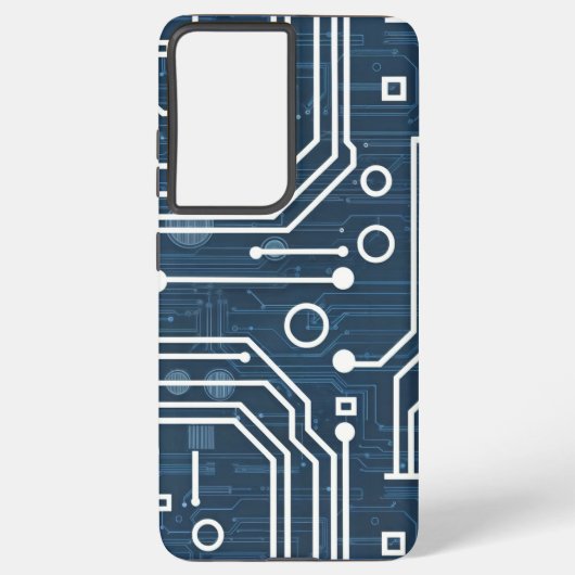 Herhalend patroon dat op elektronische kring lijkt samsung galaxy hoesje (Achterkant)