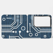 Herhalend patroon dat op elektronische kring lijkt samsung galaxy hoesje (Linkerkant)