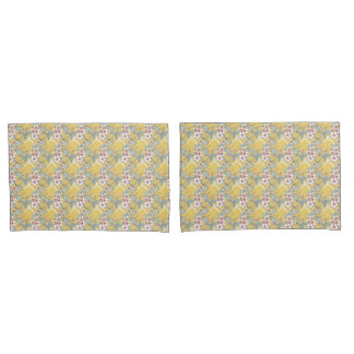 Herhalend patroon in pastelkleuren kussensloop
