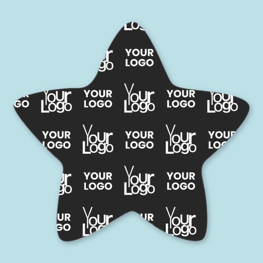 Herhalend patroon van twee logo's of afbeeldingen ster sticker
