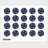 Herhalende fractal yin-yang ronde sticker (Vel)