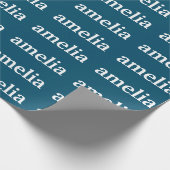 Herhalende naam gepersonaliseerd inpakpapier (Hoek)