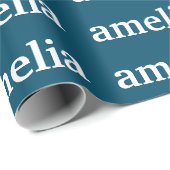 Herhalende naam gepersonaliseerd inpakpapier (Rol Hoek)