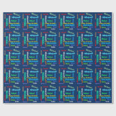 Herhalende NAAM Happy Birthday Gift Wrapping Paper Cadeaupapier (Vlak)