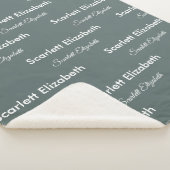 Herhalende Naam Moderne Boho Balsam Groen Sherpa Deken (3/4)