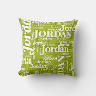 Herhalende Naam Patroon Chartreuse Modern Custom Kussen